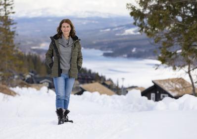 Arosa Lenzerheide, Schweiz: Magdalena Forsberg bergsvandrar i Schweiz
