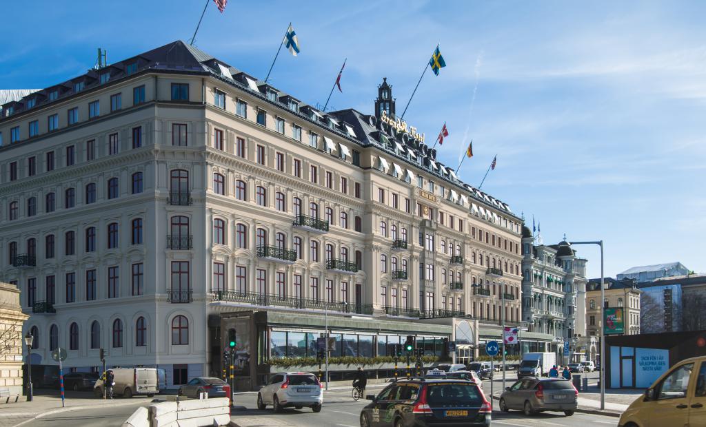 Stockholm, Sverige: Grand Hôtel får helt ny fasad