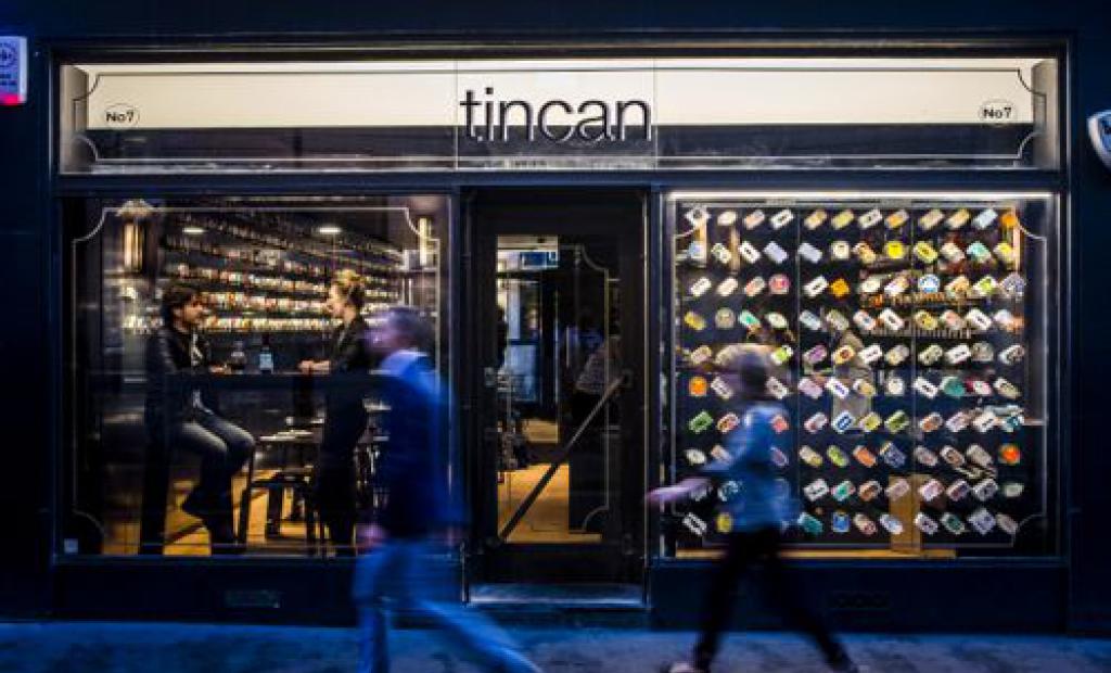 London, Storbritannien: Läcker burkmat på Tincan 